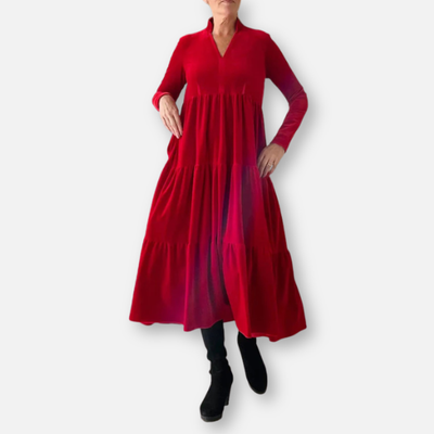 Elysea™ | Velvet Grace Midi Dress