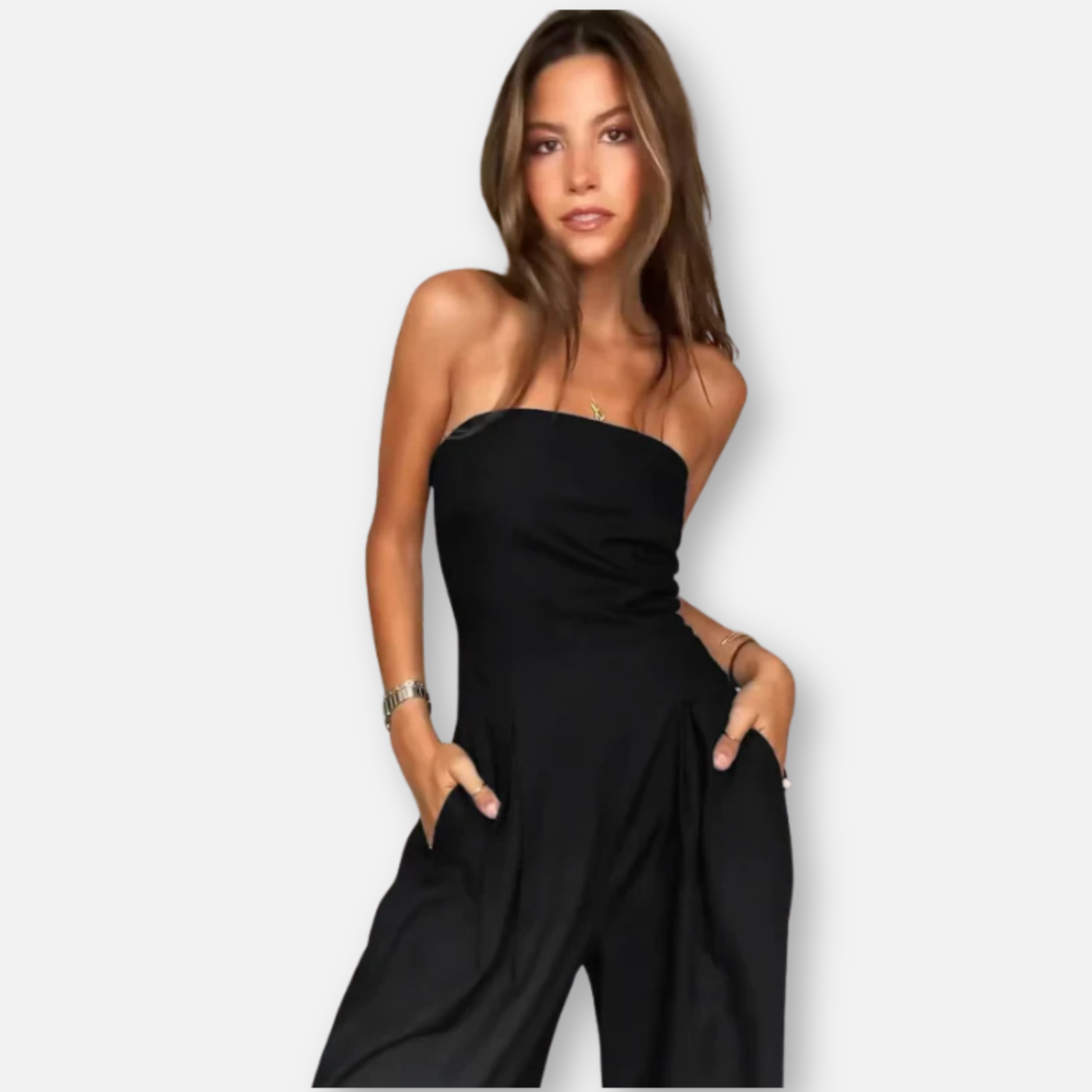 Elysea™ Sofia | Classic High-Waisted Sleeveless Romper