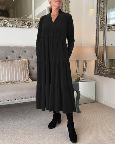 Elysea™ | Velvet Grace Midi Dress