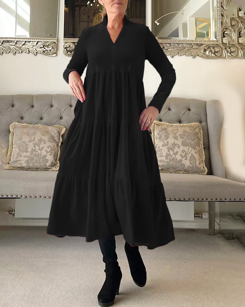 Elysea™ | Velvet Grace Midi Dress