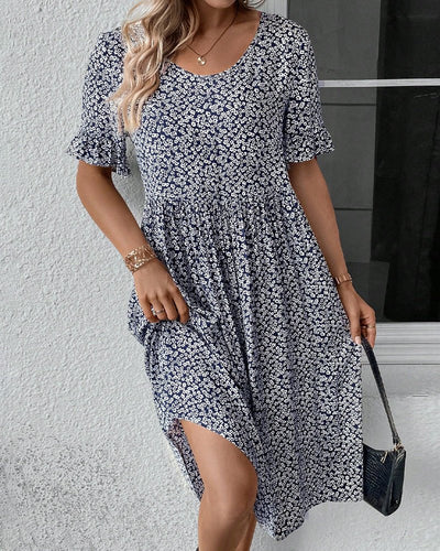 Elysea™ Anne - Elegant Bloom Midi Dress