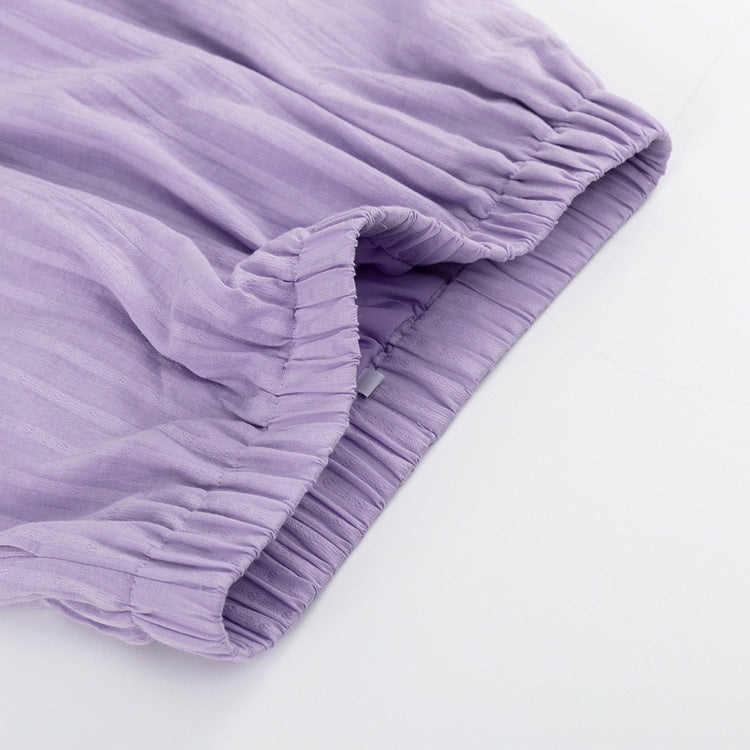 Elysea™ Viola | Breezy button-up and shorts set