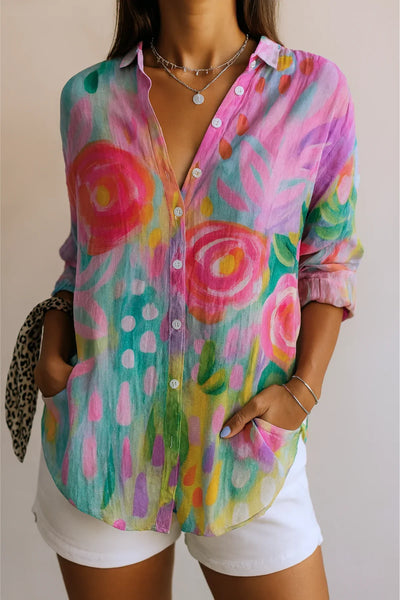 Elysea™ Astra - Colourful Pattern Blouse