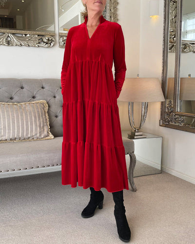 Elysea™ | Velvet Grace Midi Dress