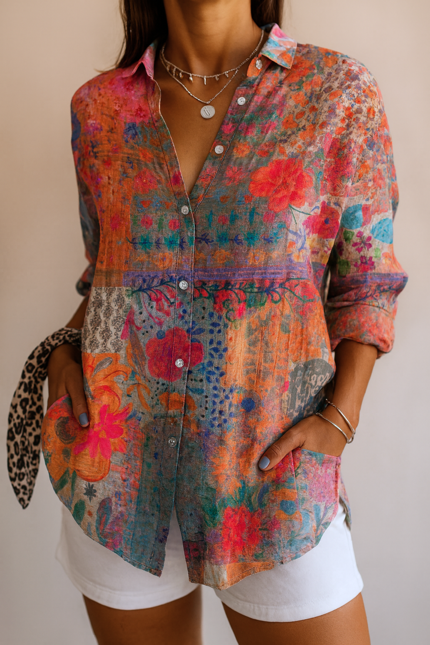 Elysea™ Astra - Colourful Pattern Blouse
