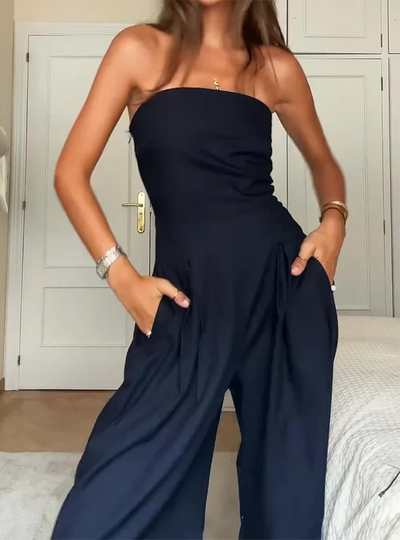 Elysea™ Sofia | Classic High-Waisted Sleeveless Romper