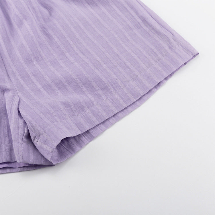Elysea™ Viola | Breezy button-up and shorts set