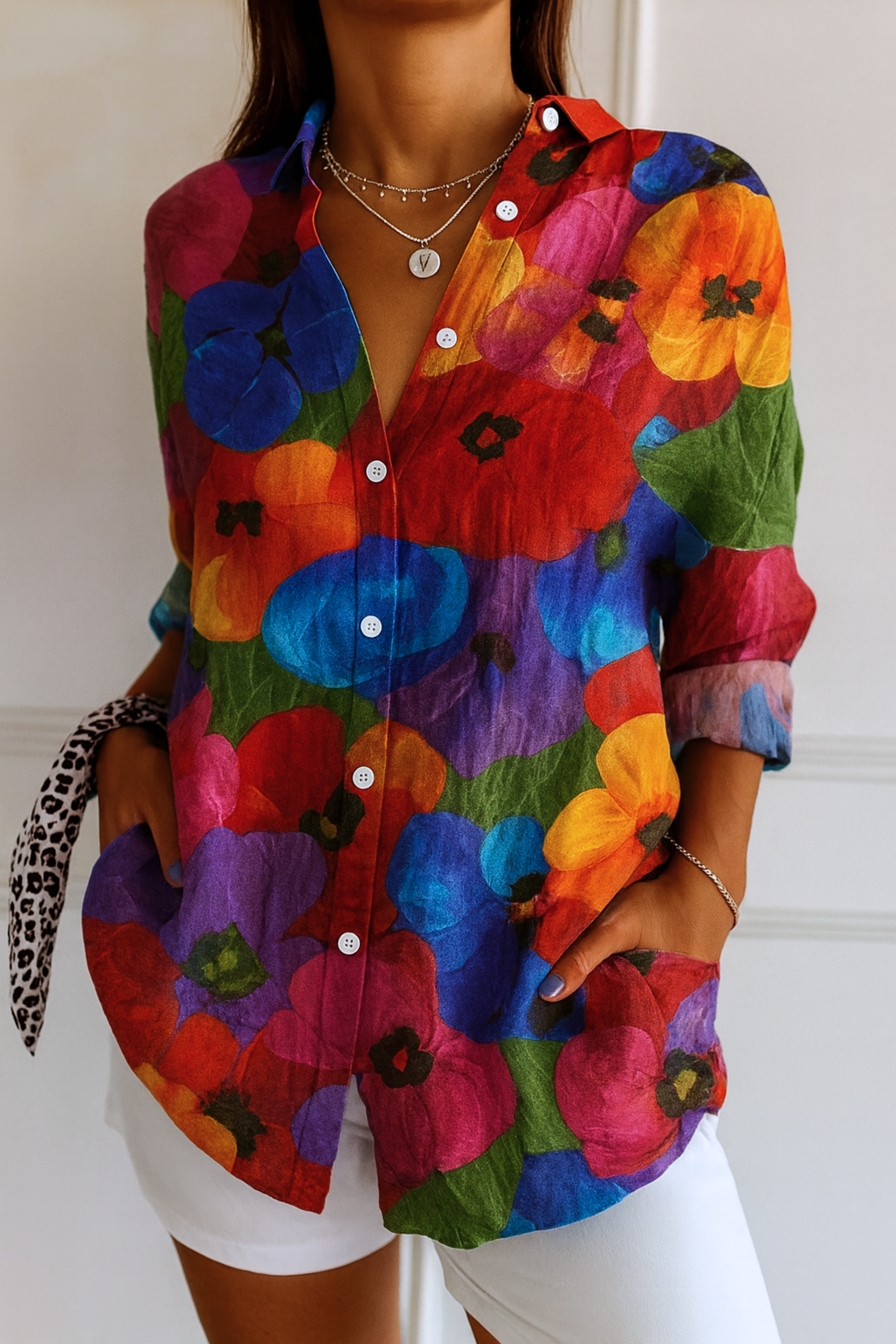 Elysea™ Astra - Colourful Pattern Blouse