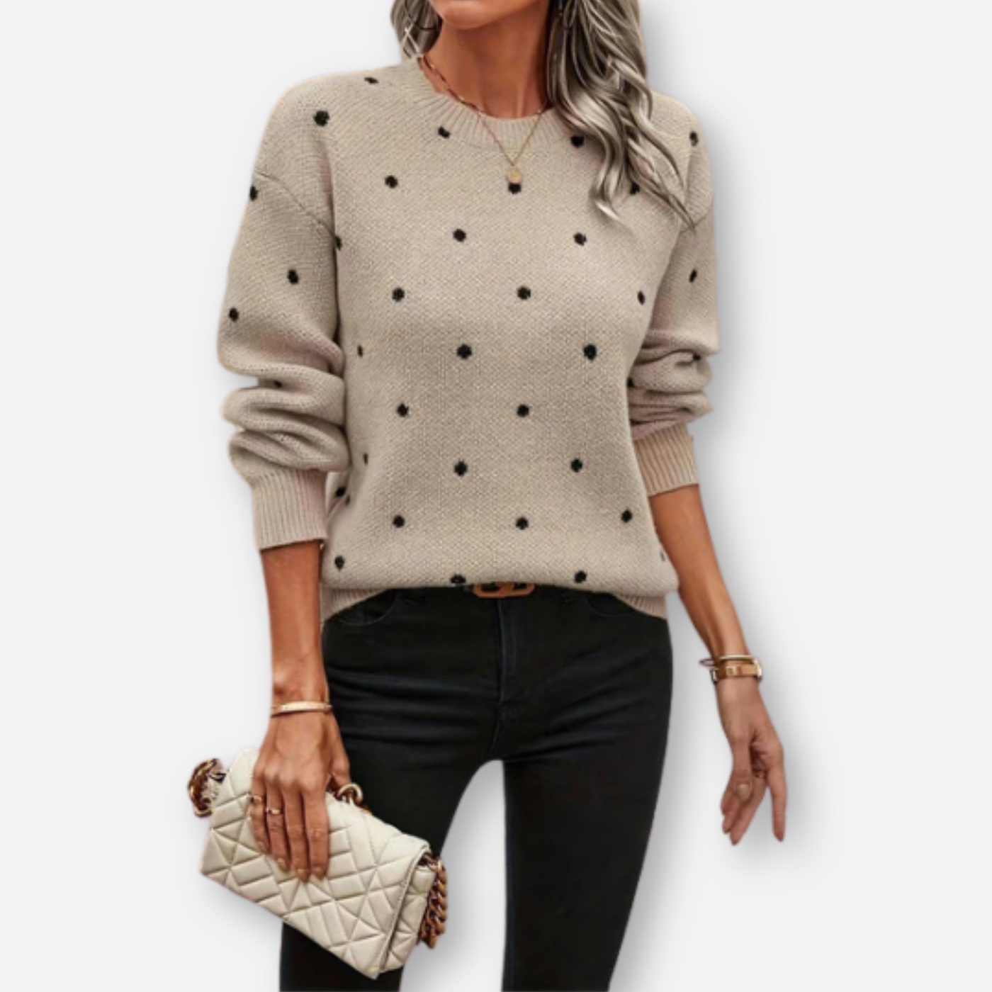 Elysea™ Anne | Knitted Sweater with Dots