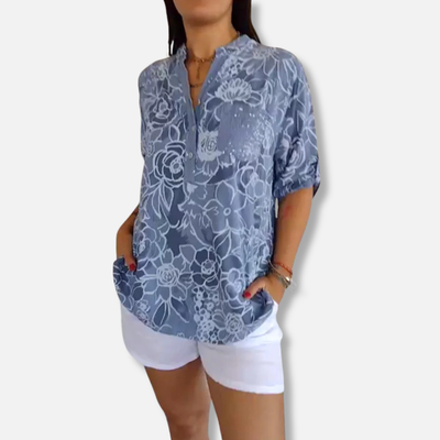 Elysea™ Evie | Floral Sophisticated Blouse