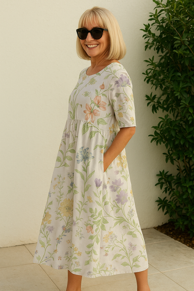 Elysea™ Noosa | Everyday Comfort Midi Dress - Effortless Elegance, Everyday Comfort