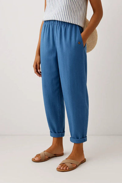 Elysea™ Romina Timeless Linen-Cotton Trousers