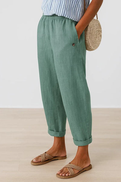 Elysea™ Romina Timeless Linen-Cotton Trousers