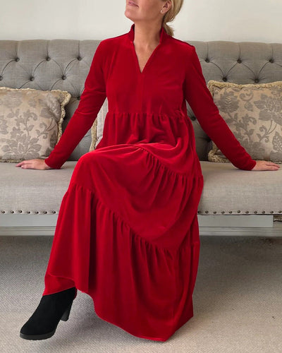 Elysea™ | Velvet Grace Midi Dress
