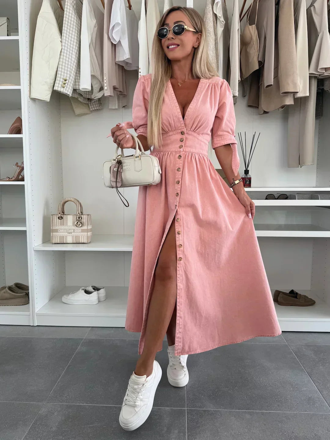 Elysea™ | Radiant Denim Dress